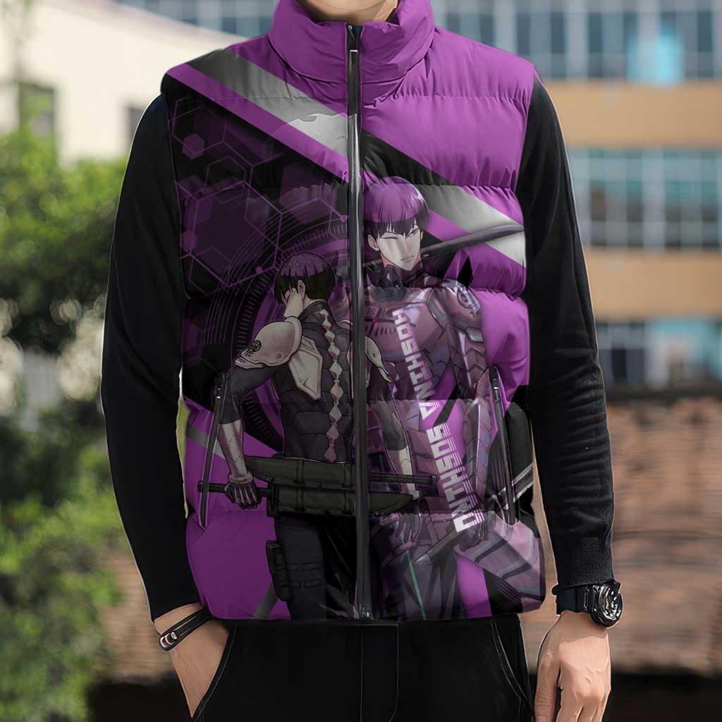 Hoshina Soshiro Sleeveless Puffer Jacket Futuristic Tech Anime Style