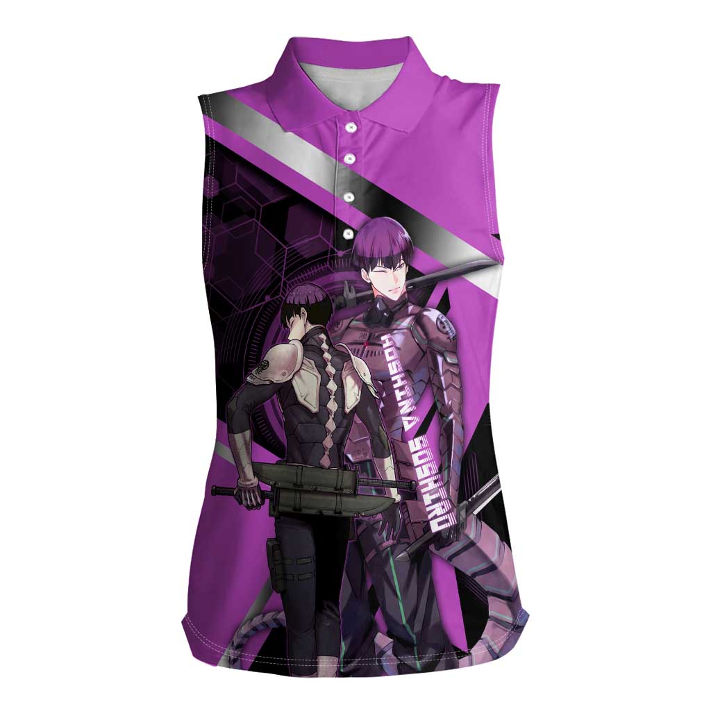 Hoshina Soshiro Women Sleeveless Polo Shirt Futuristic Tech Anime Style