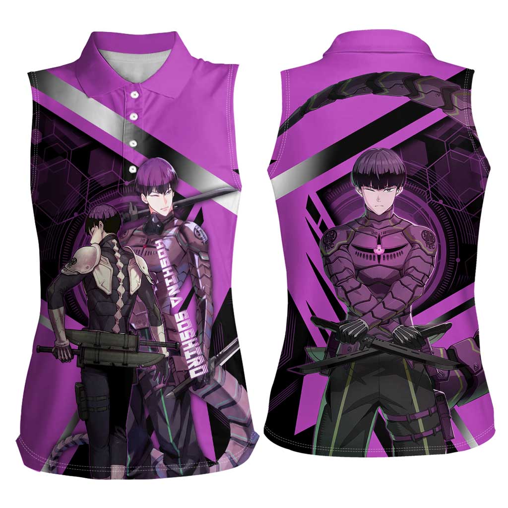Hoshina Soshiro Women Sleeveless Polo Shirt Futuristic Tech Anime Style