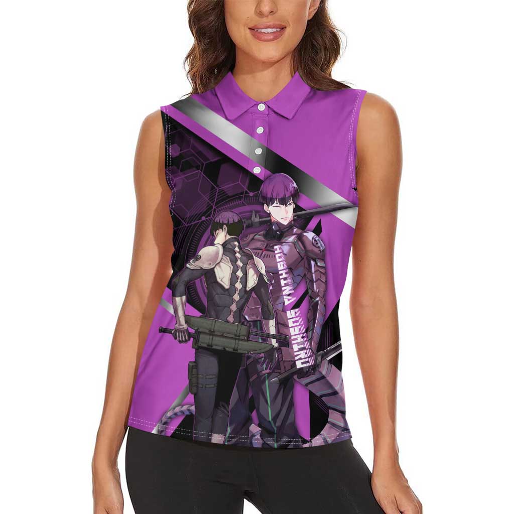 Hoshina Soshiro Women Sleeveless Polo Shirt Futuristic Tech Anime Style