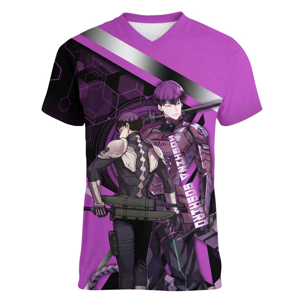 Hoshina Soshiro Women V-Neck T-Shirt Futuristic Tech Anime Style