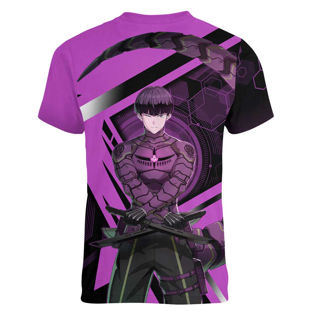 Hoshina Soshiro Women V-Neck T-Shirt Futuristic Tech Anime Style