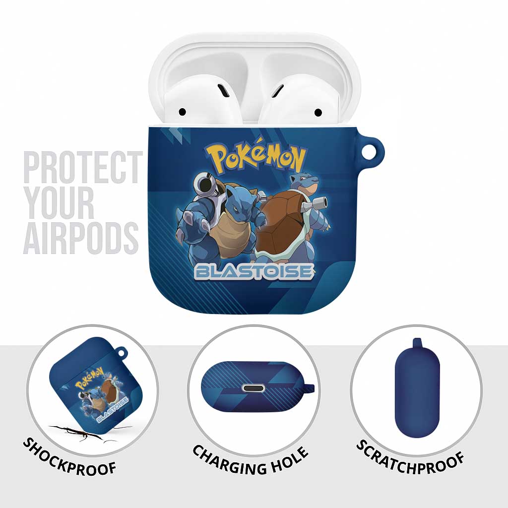 Blastoise Poké AirPods Case Tech Armor Anime Wave Style
