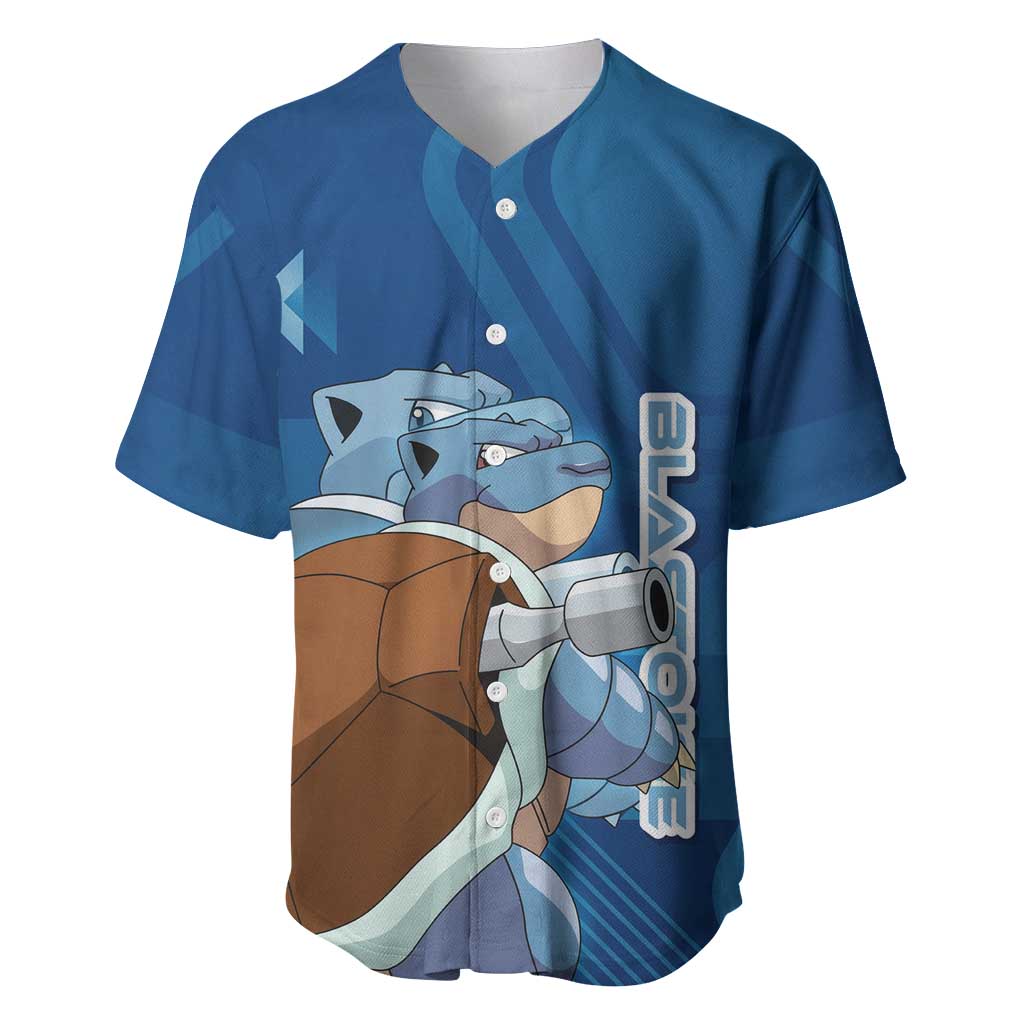 Blastoise Poké Baseball Jersey Tech Armor Anime Wave Style