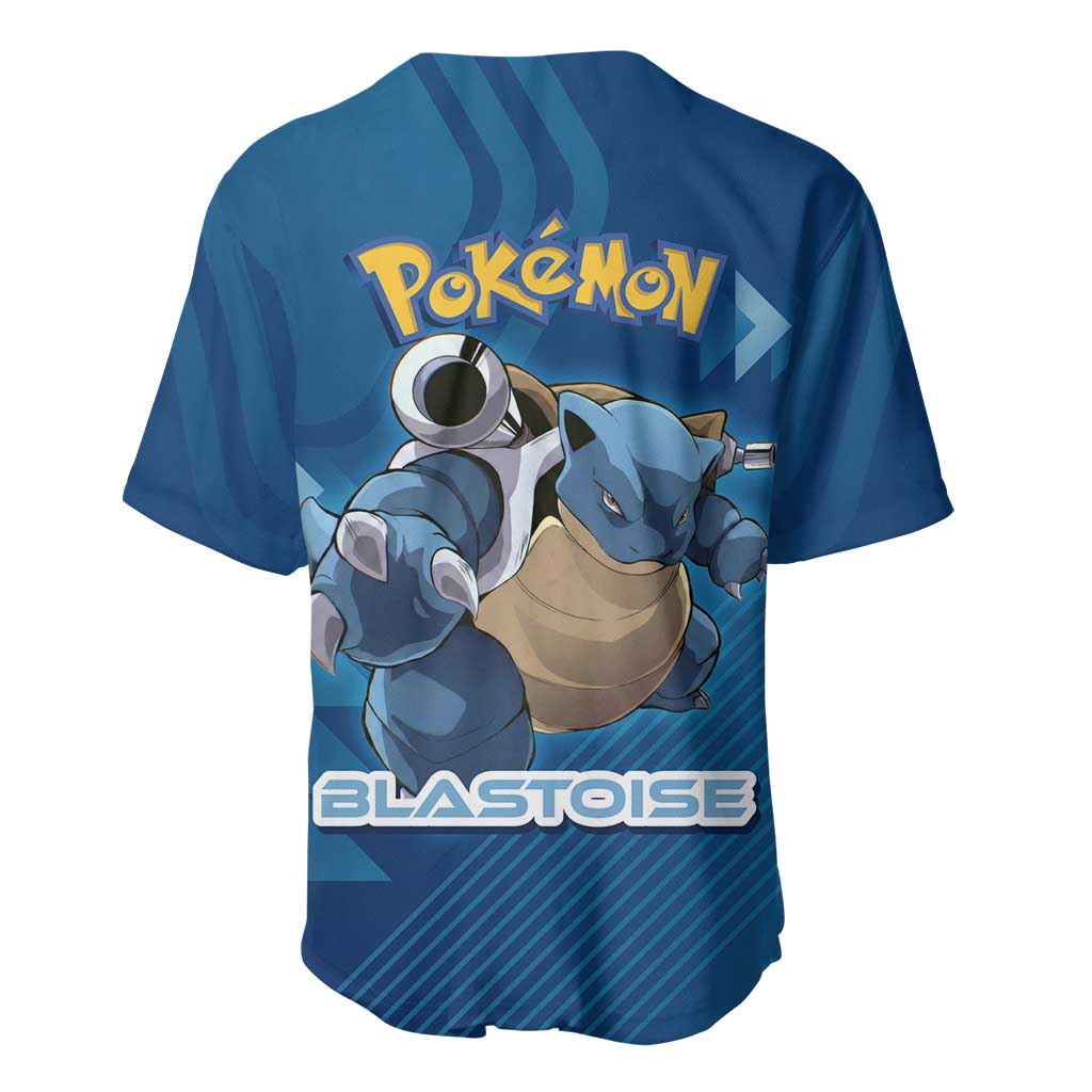 Blastoise Poké Baseball Jersey Tech Armor Anime Wave Style