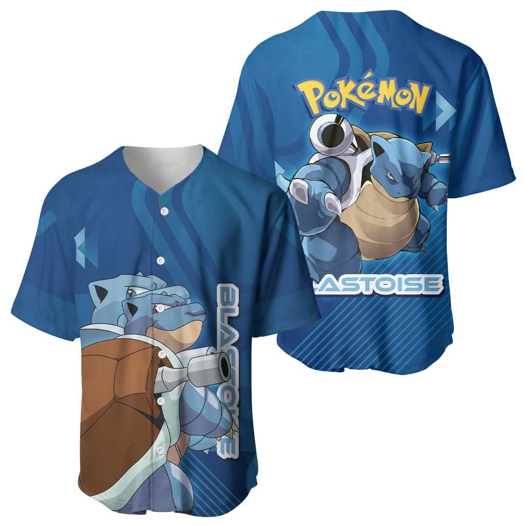 Blastoise Poké Baseball Jersey Tech Armor Anime Wave Style