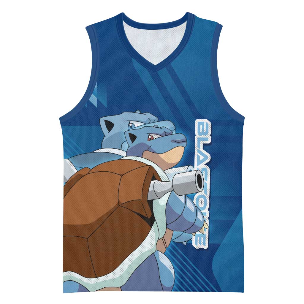 Blastoise Poké Basketball Jersey Tech Armor Anime Wave Style