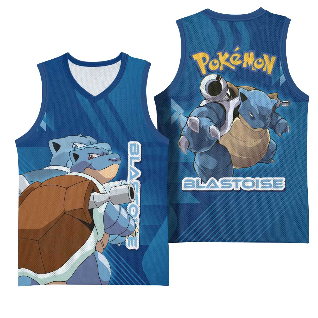 Blastoise Poké Basketball Jersey Tech Armor Anime Wave Style