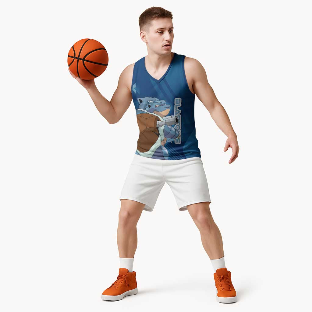 Blastoise Poké Basketball Jersey Tech Armor Anime Wave Style