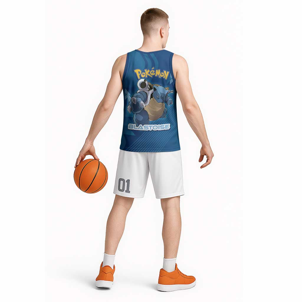 Blastoise Poké Basketball Jersey Tech Armor Anime Wave Style