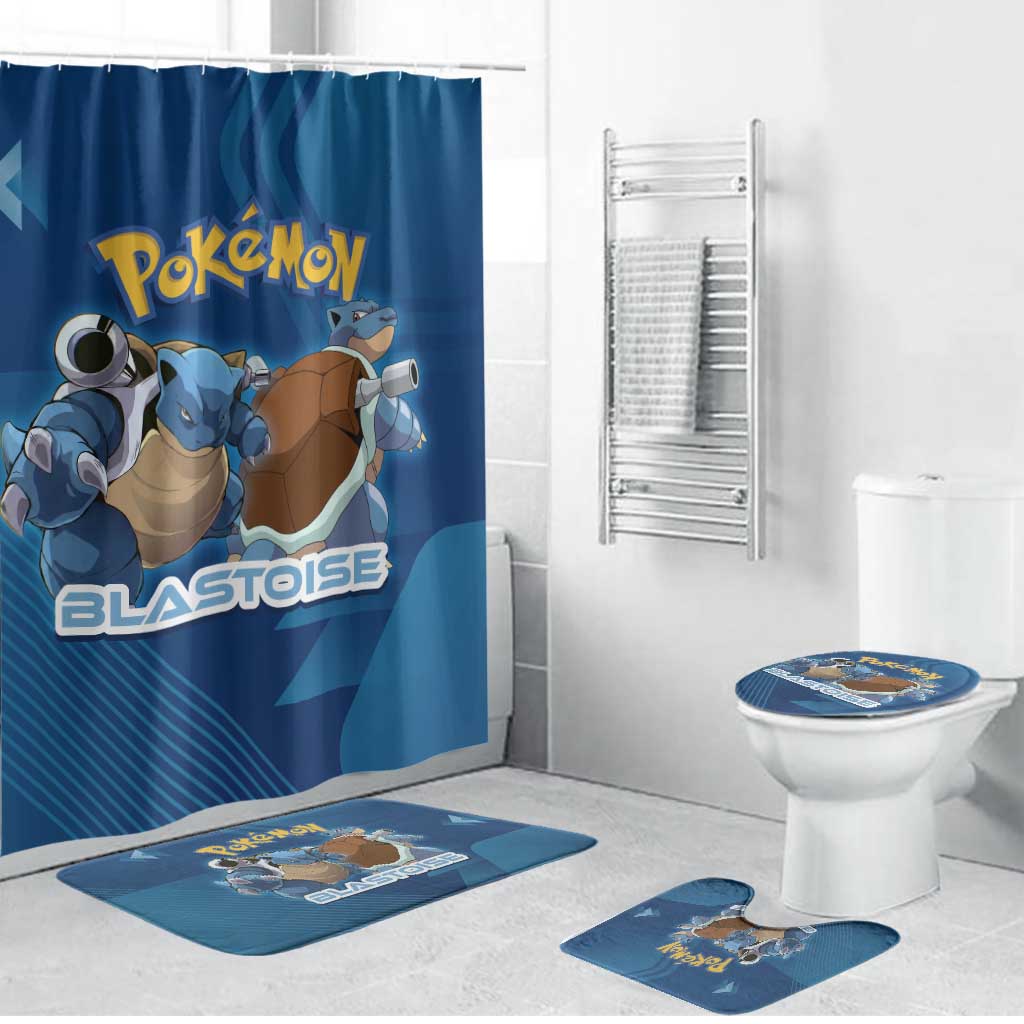 Blastoise Poké Bathroom Set Tech Armor Anime Wave Style