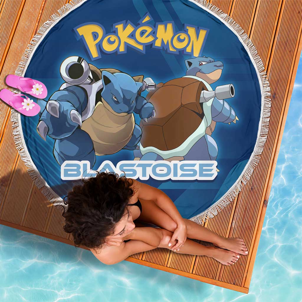 Blastoise Poké Beach Blanket Tech Armor Anime Wave Style