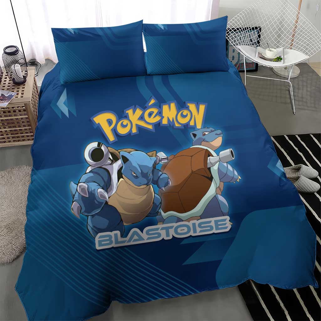Blastoise Poké Bedding Set Tech Armor Anime Wave Style