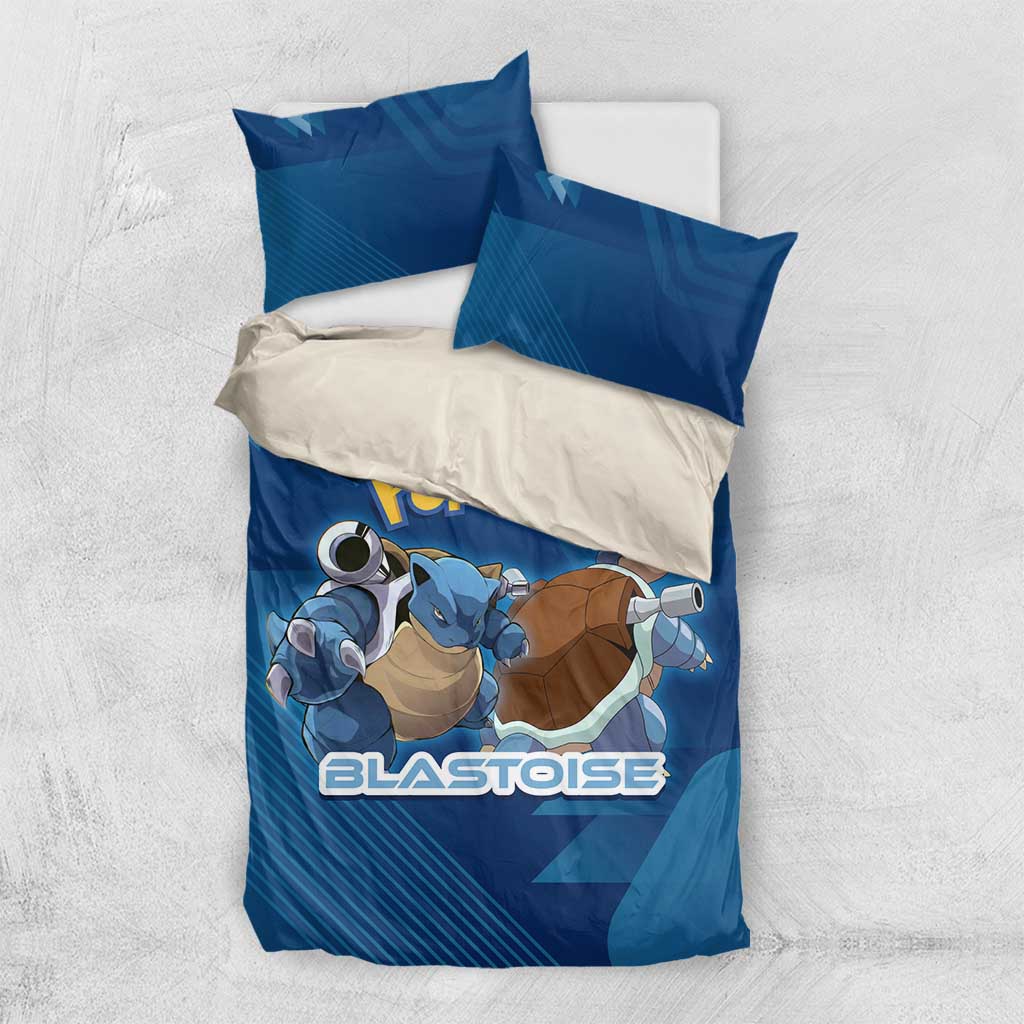 Blastoise Poké Bedding Set Tech Armor Anime Wave Style