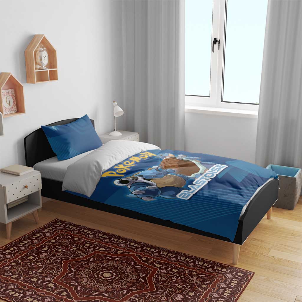 Blastoise Poké Bedding Set Tech Armor Anime Wave Style