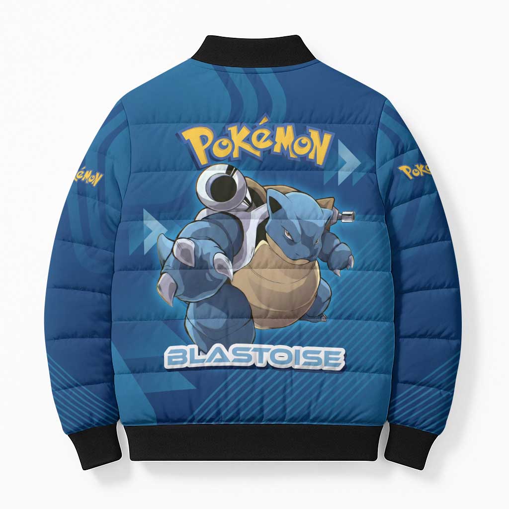 Blastoise Poké Bomber Puffer Jacket Tech Armor Anime Wave Style