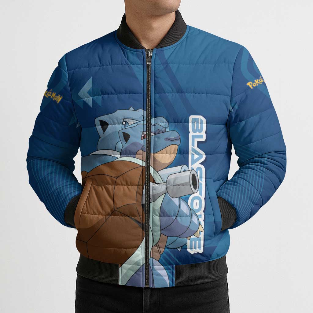 Blastoise Poké Bomber Puffer Jacket Tech Armor Anime Wave Style