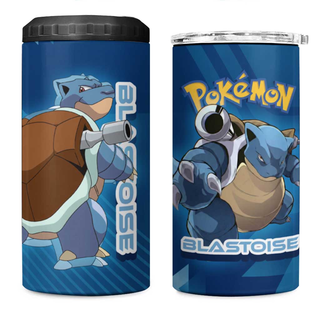 Blastoise Poké 4 in 1 Can Cooler Tumbler Tech Armor Anime Wave Style