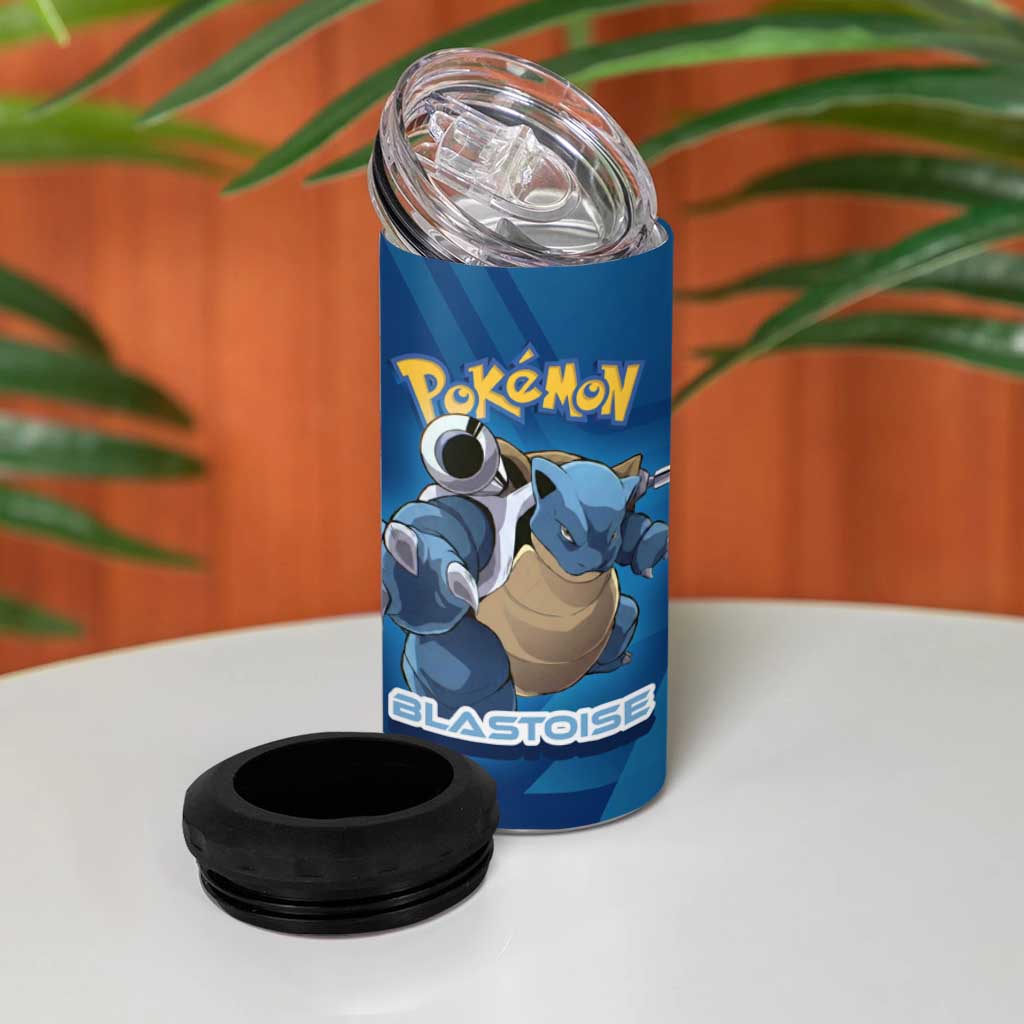Blastoise Poké 4 in 1 Can Cooler Tumbler Tech Armor Anime Wave Style