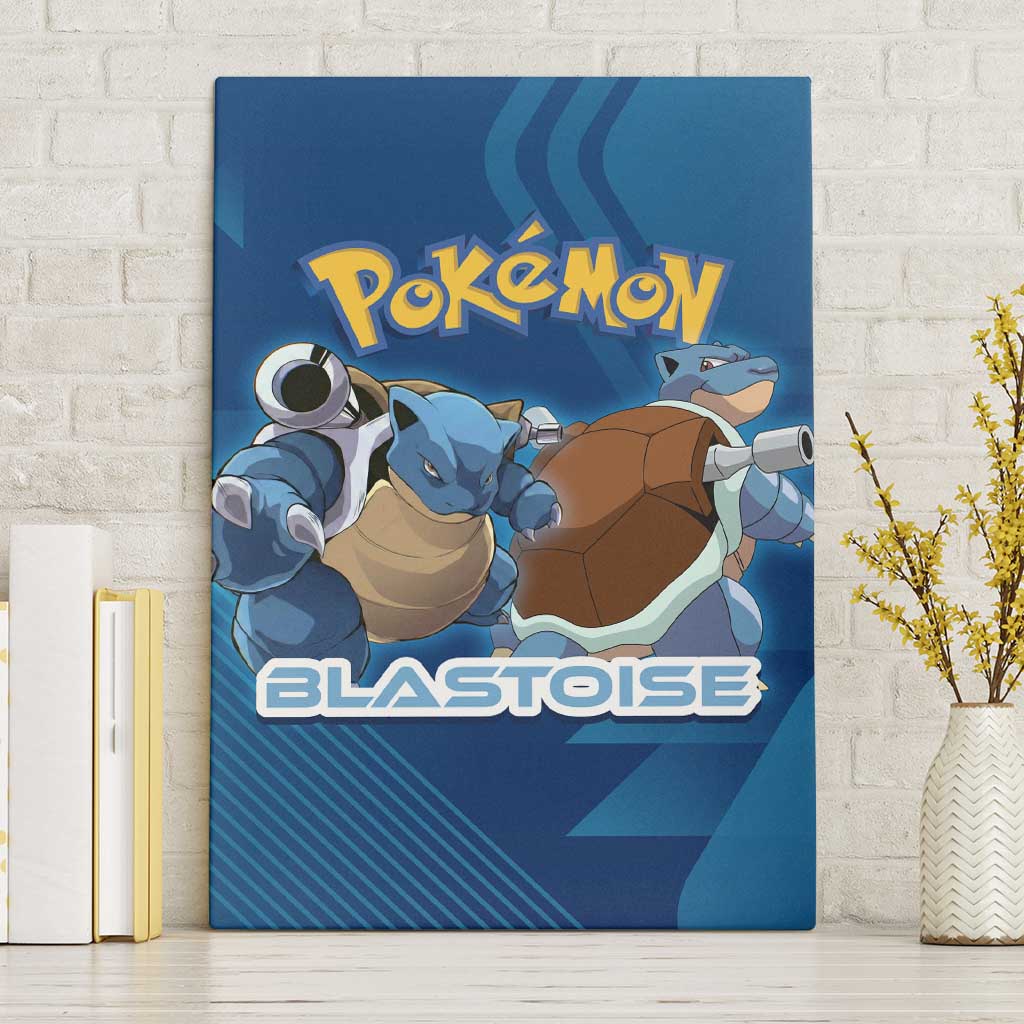 Blastoise Poké Canvas Wall Art Tech Armor Anime Wave Style