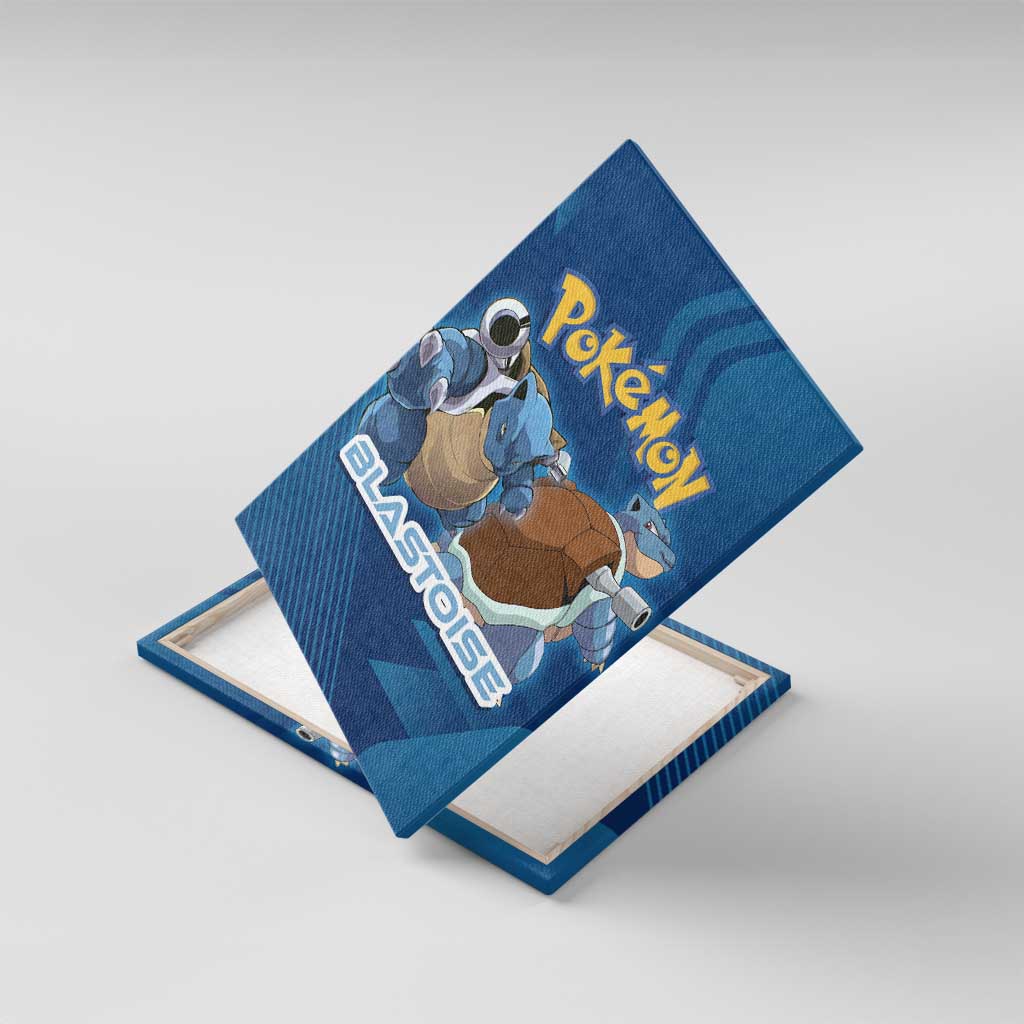Blastoise Poké Canvas Wall Art Tech Armor Anime Wave Style