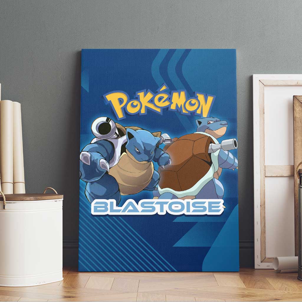 Blastoise Poké Canvas Wall Art Tech Armor Anime Wave Style