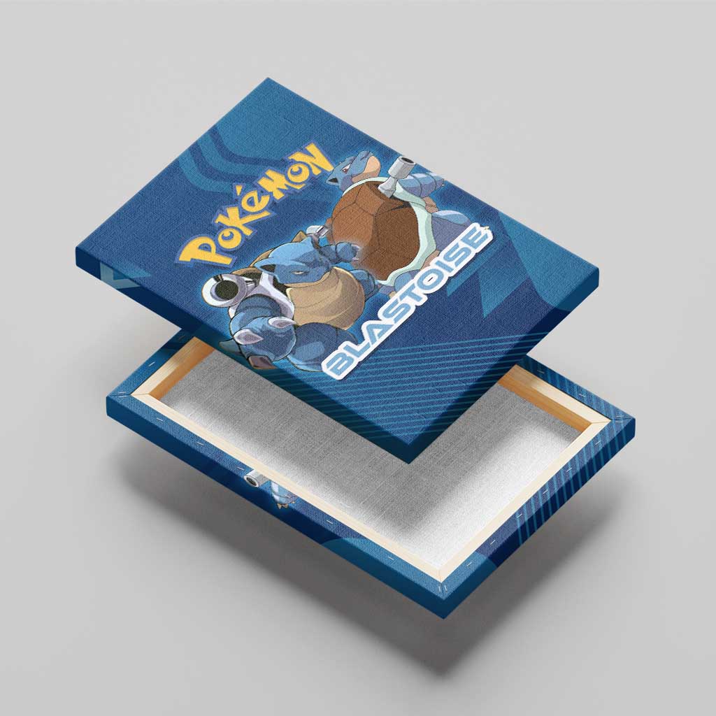 Blastoise Poké Canvas Wall Art Tech Armor Anime Wave Style