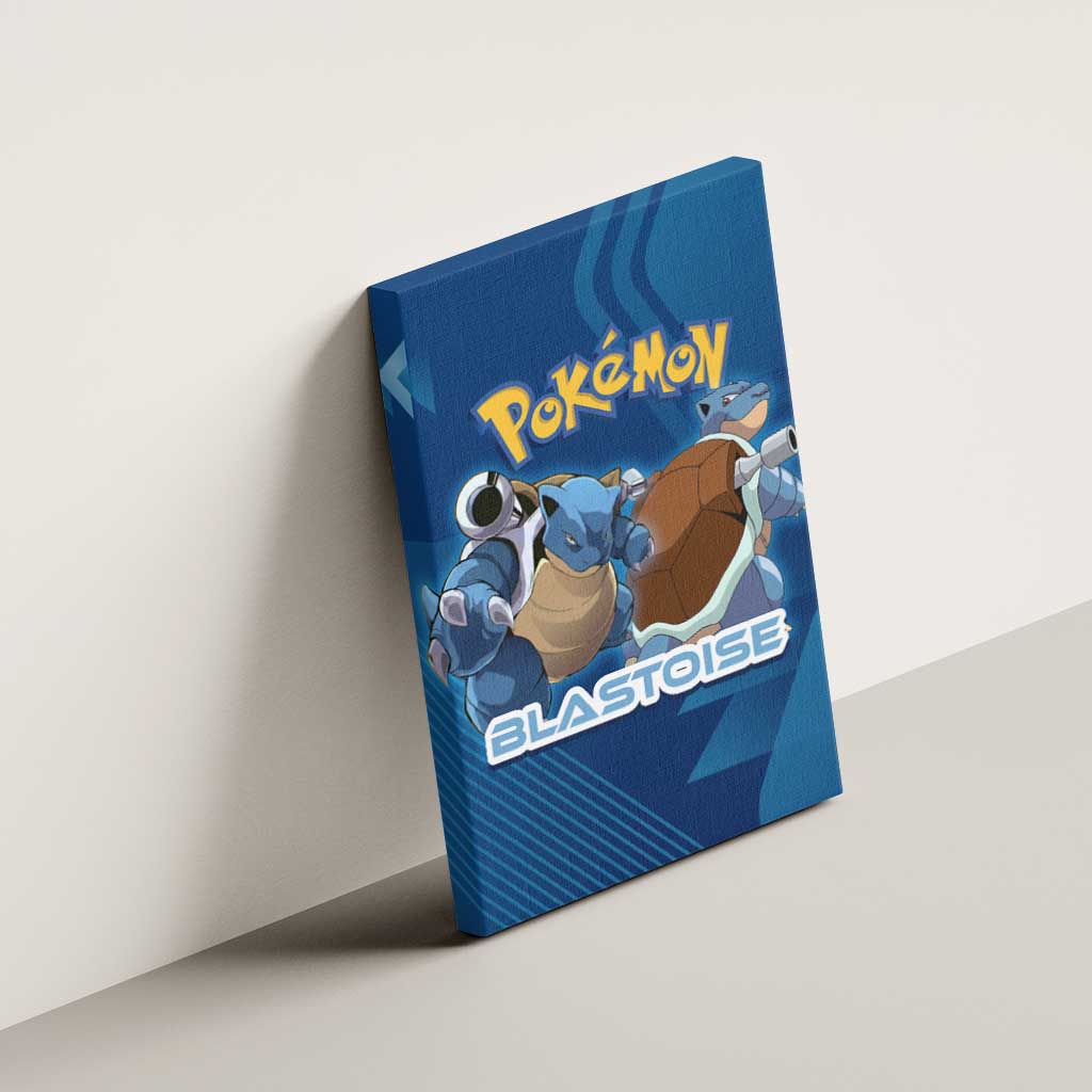 Blastoise Poké Canvas Wall Art Tech Armor Anime Wave Style