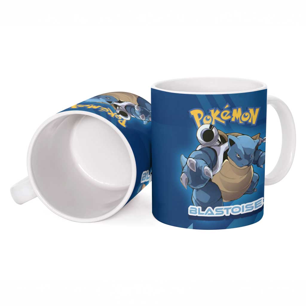 Blastoise Poké Ceramic Mug Tech Armor Anime Wave Style