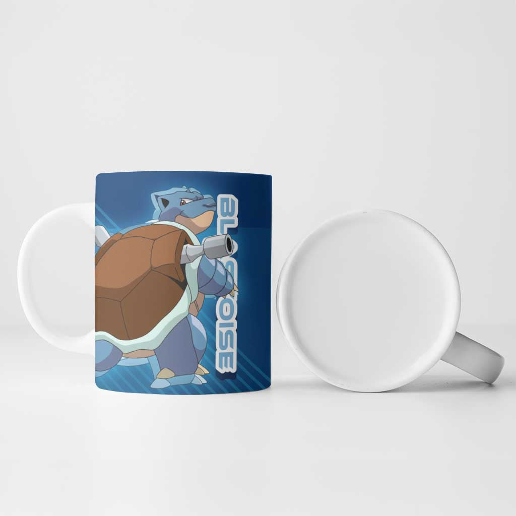 Blastoise Poké Ceramic Mug Tech Armor Anime Wave Style