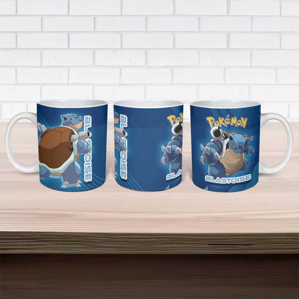 Blastoise Poké Ceramic Mug Tech Armor Anime Wave Style