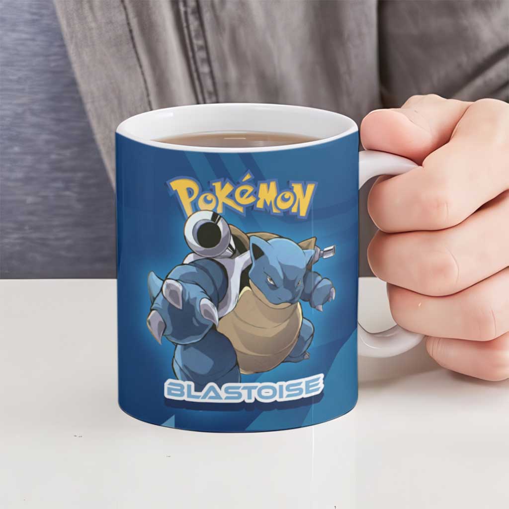 Blastoise Poké Ceramic Mug Tech Armor Anime Wave Style