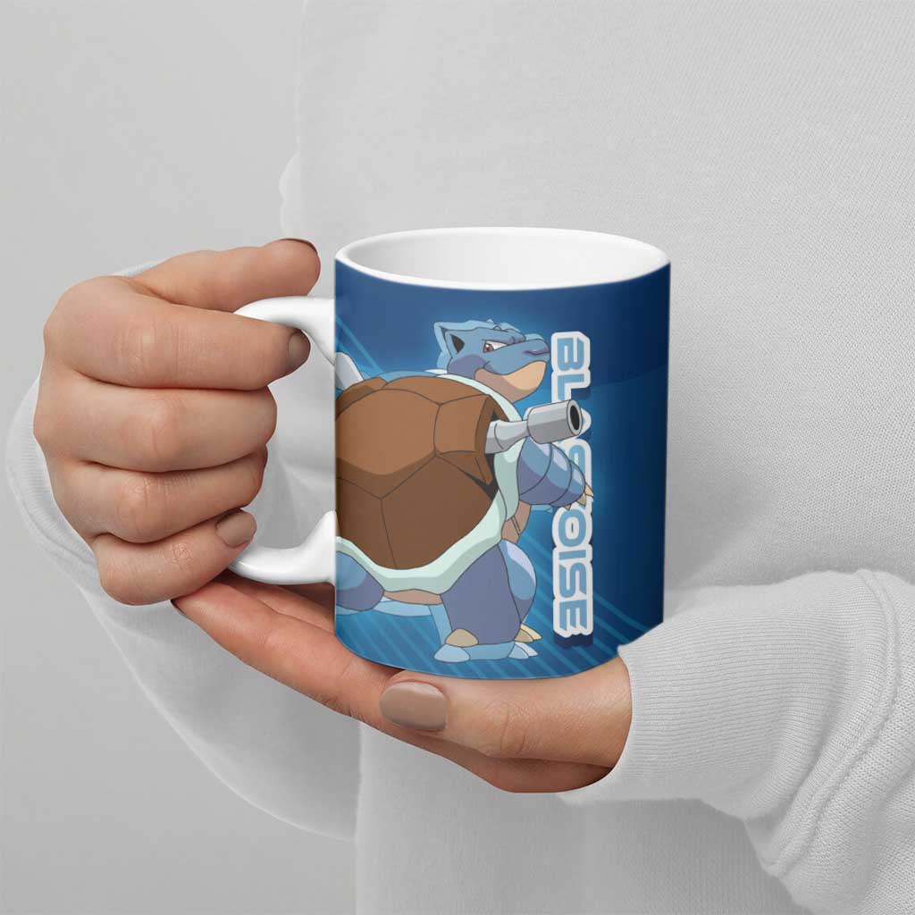 Blastoise Poké Ceramic Mug Tech Armor Anime Wave Style