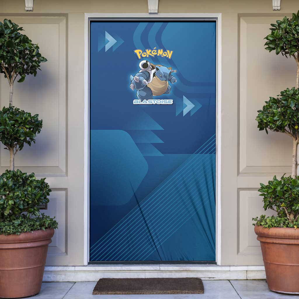Blastoise Poké Door Cover Tech Armor Anime Wave Style