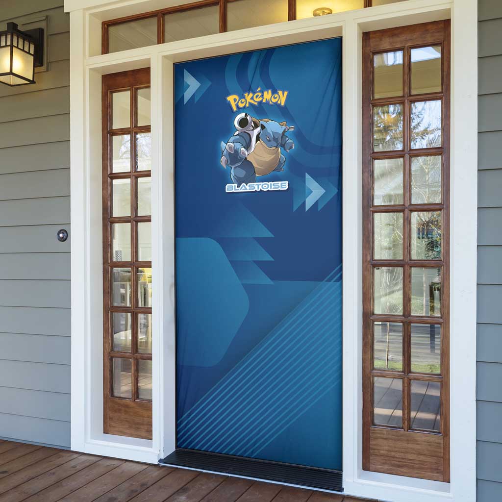 Blastoise Poké Door Cover Tech Armor Anime Wave Style