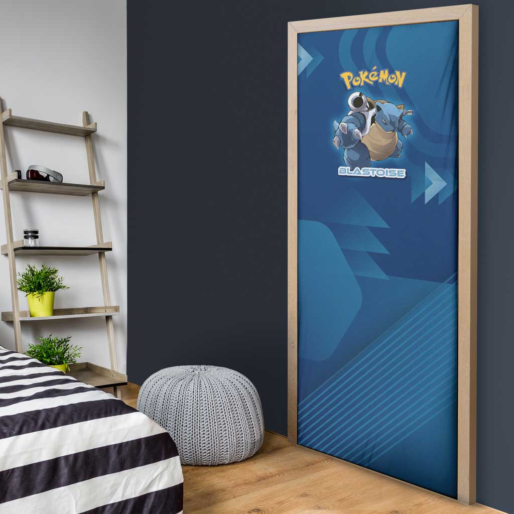 Blastoise Poké Door Cover Tech Armor Anime Wave Style