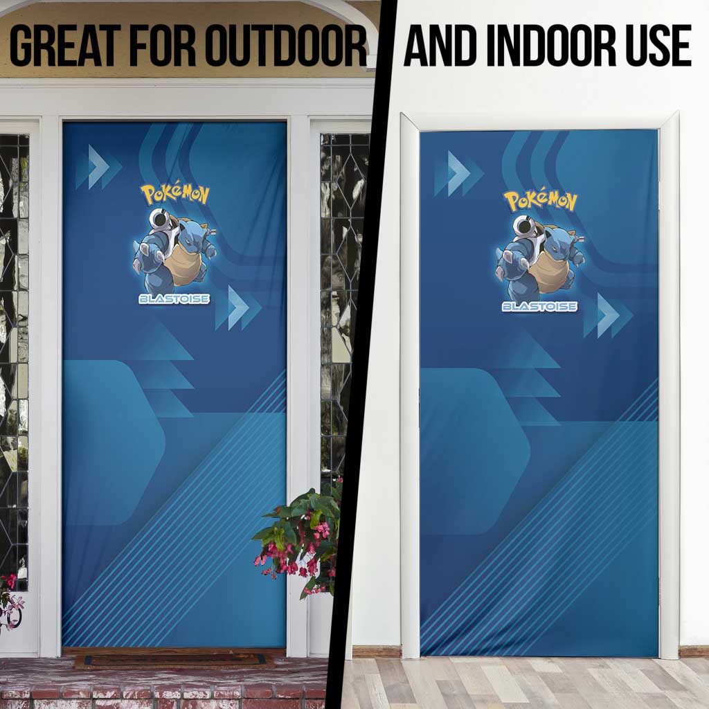 Blastoise Poké Door Cover Tech Armor Anime Wave Style