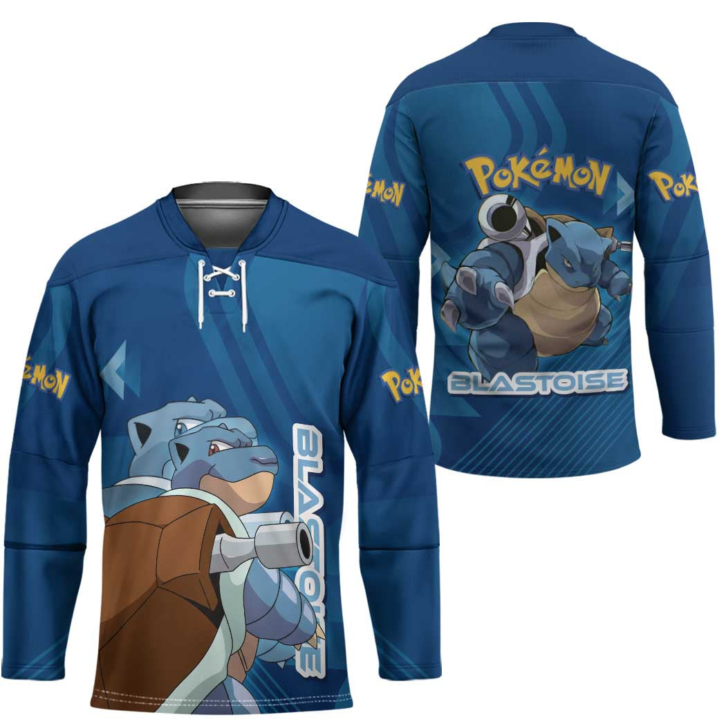 Blastoise Poké Hockey Jersey Tech Armor Anime Wave Style