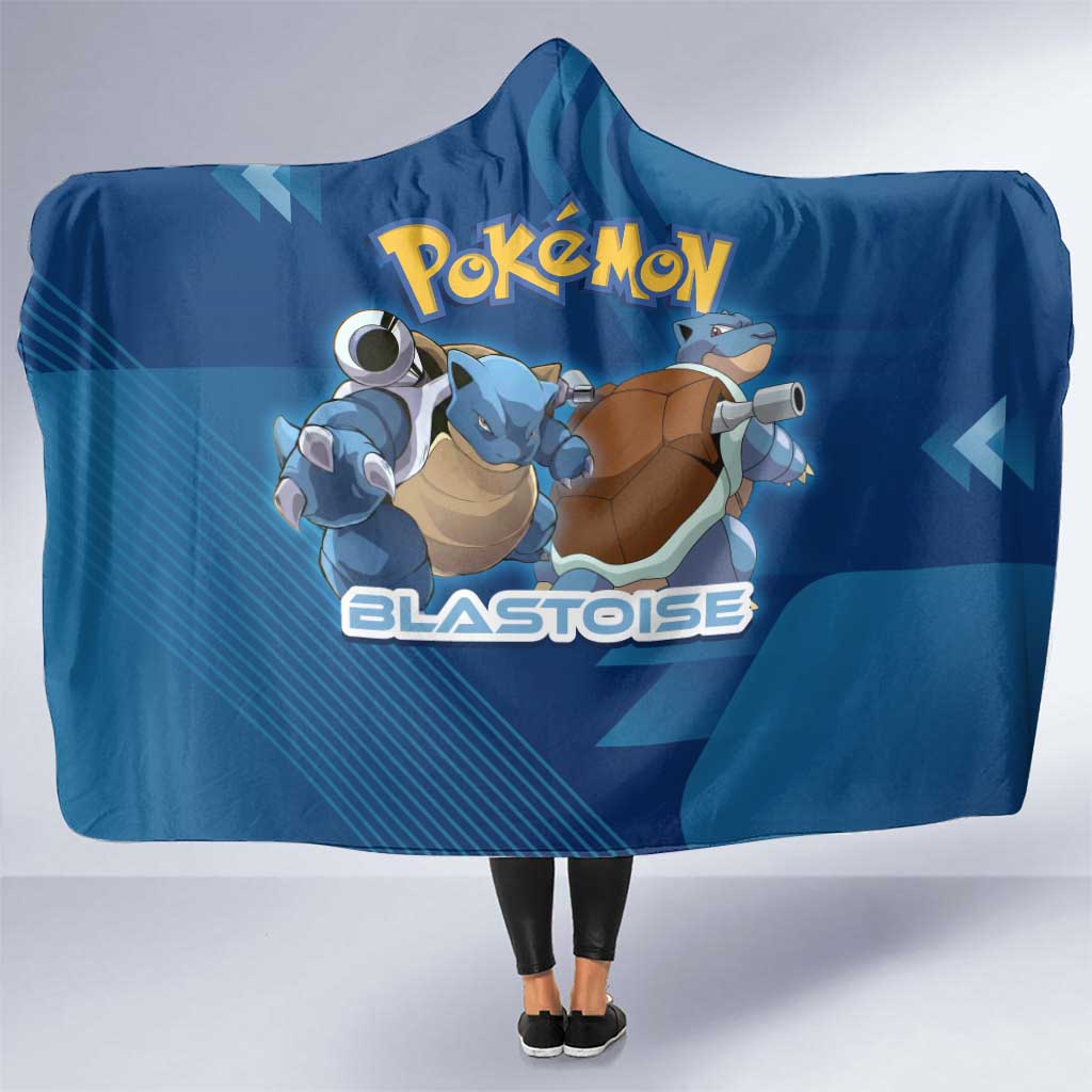 Blastoise Poké Hooded Blanket Tech Armor Anime Wave Style