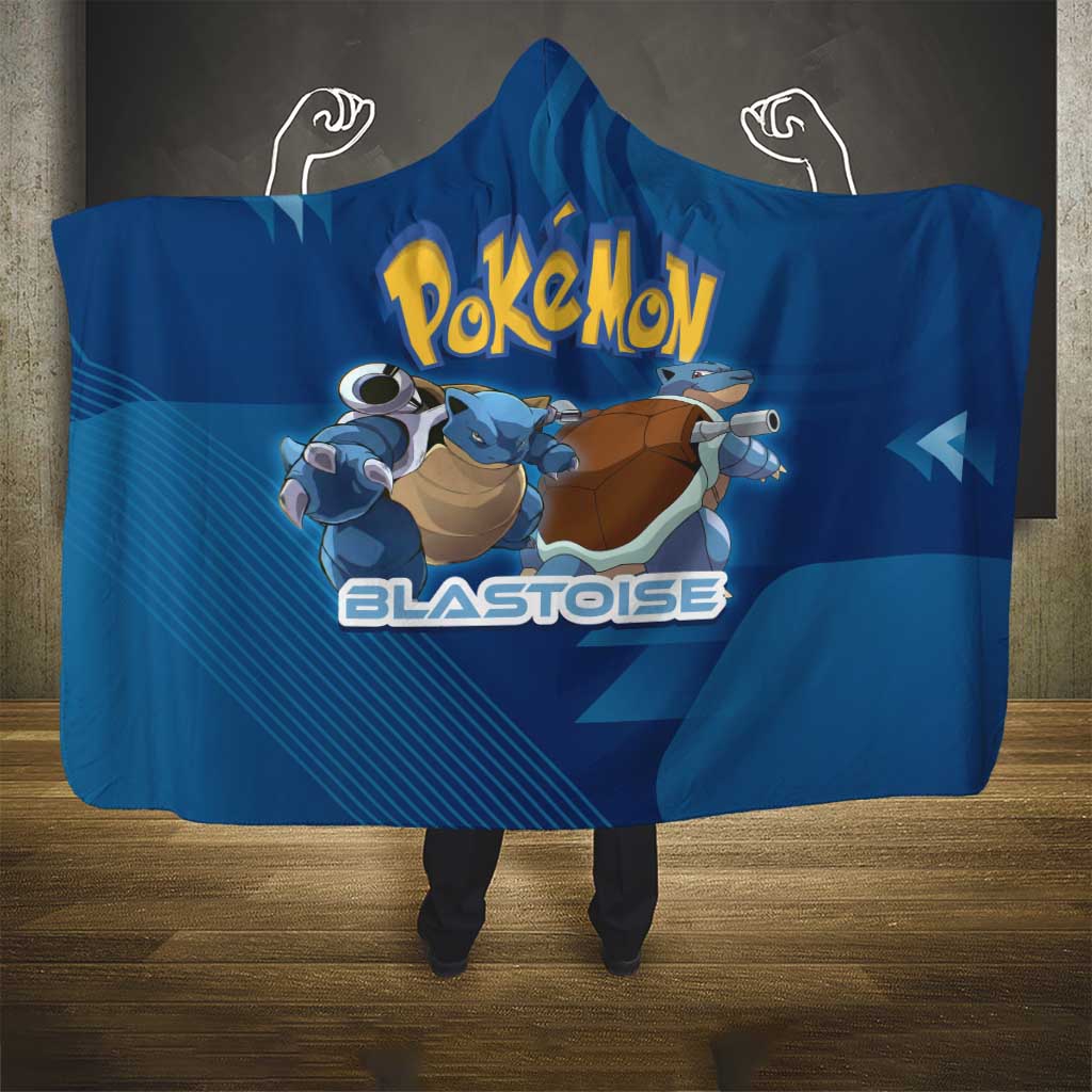 Blastoise Poké Hooded Blanket Tech Armor Anime Wave Style