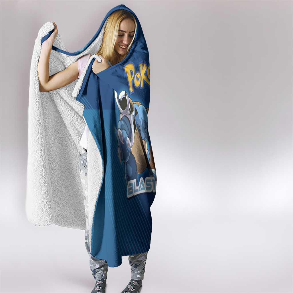 Blastoise Poké Hooded Blanket Tech Armor Anime Wave Style