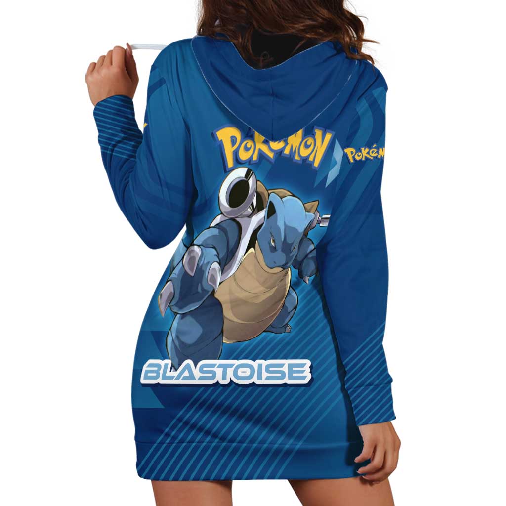 Blastoise Poké Hoodie Dress Tech Armor Anime Wave Style