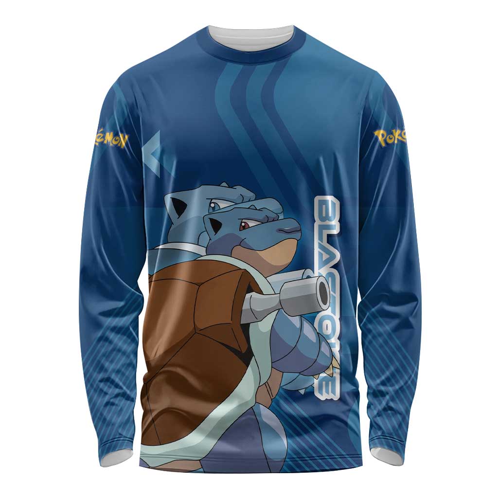Blastoise Poké Long Sleeve Shirt Tech Armor Anime Wave Style