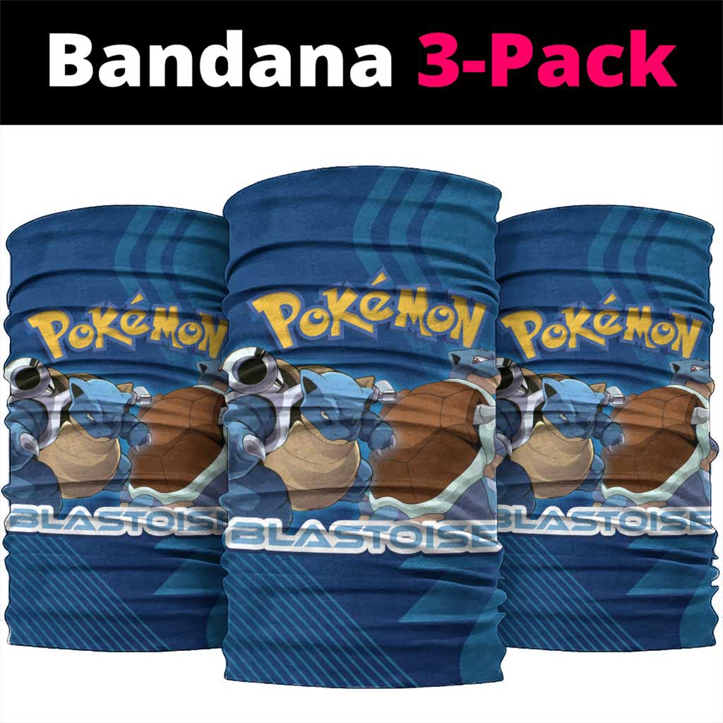 Blastoise Poké Neck Gaiter Tech Armor Anime Wave Style