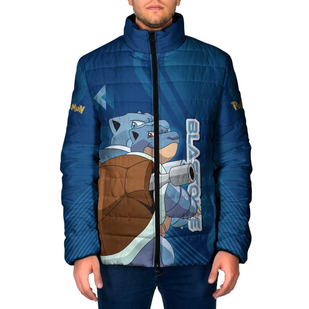 Blastoise Poké Padded Jacket Tech Armor Anime Wave Style