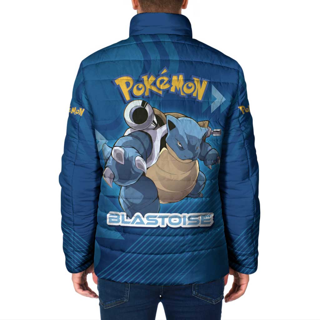 Blastoise Poké Padded Jacket Tech Armor Anime Wave Style