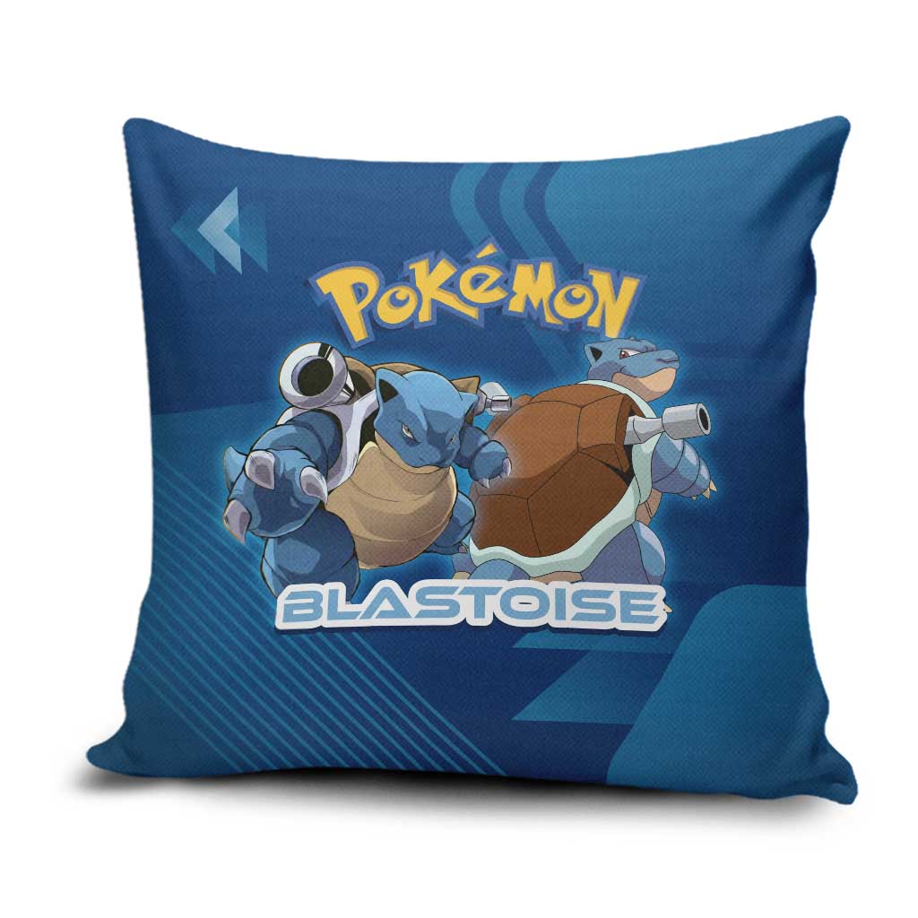 Blastoise Poké Pillow Cover Tech Armor Anime Wave Style