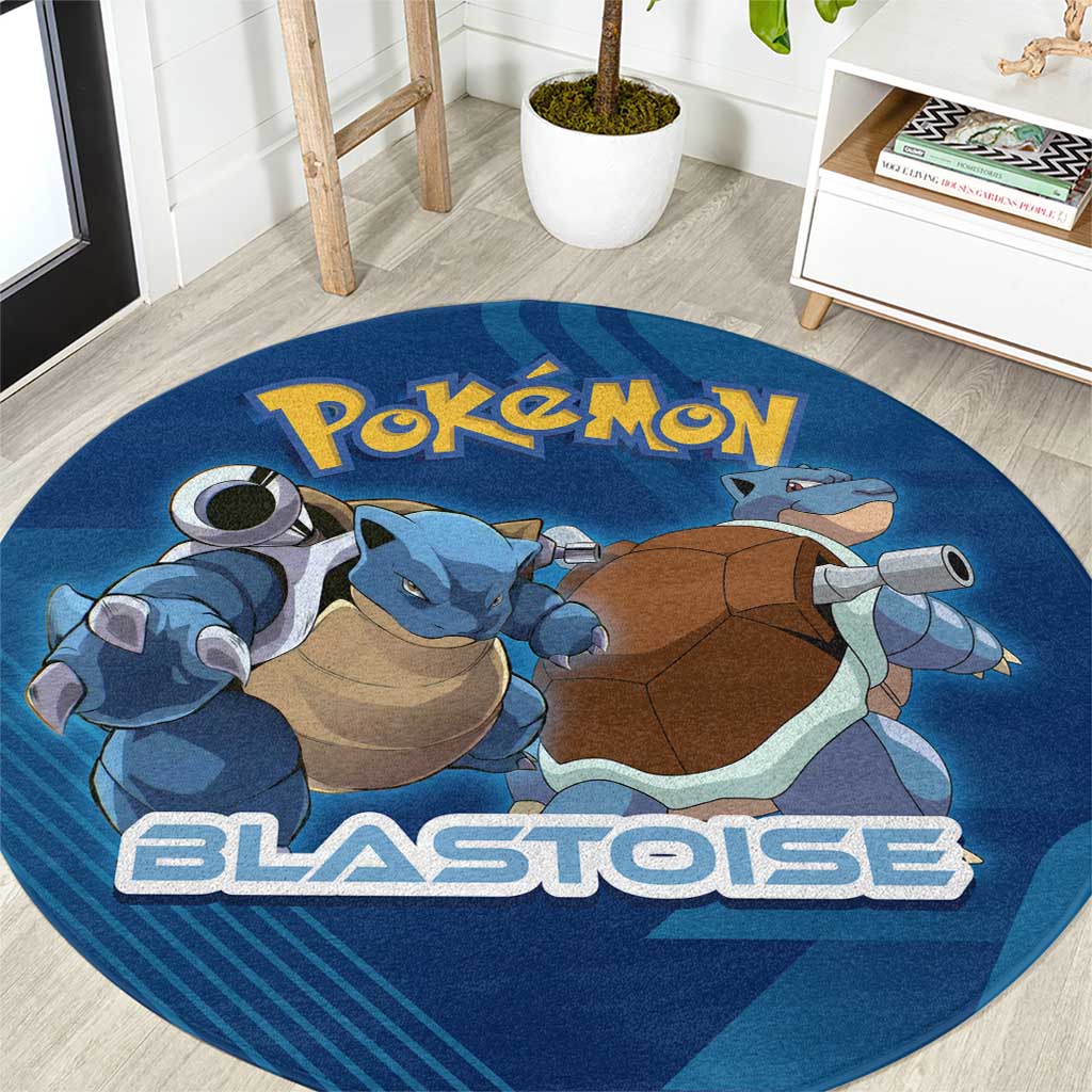 Blastoise Poké Round Carpet Tech Armor Anime Wave Style