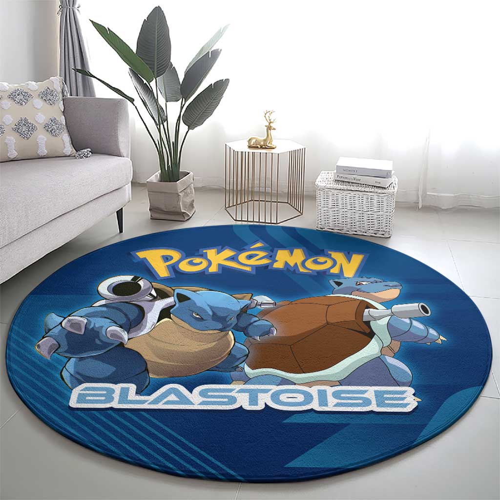 Blastoise Poké Round Carpet Tech Armor Anime Wave Style