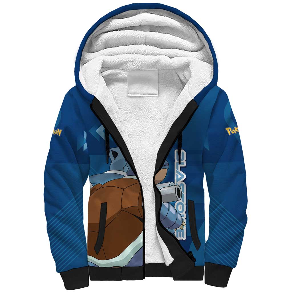 Blastoise Poké Sherpa Hoodie Tech Armor Anime Wave Style
